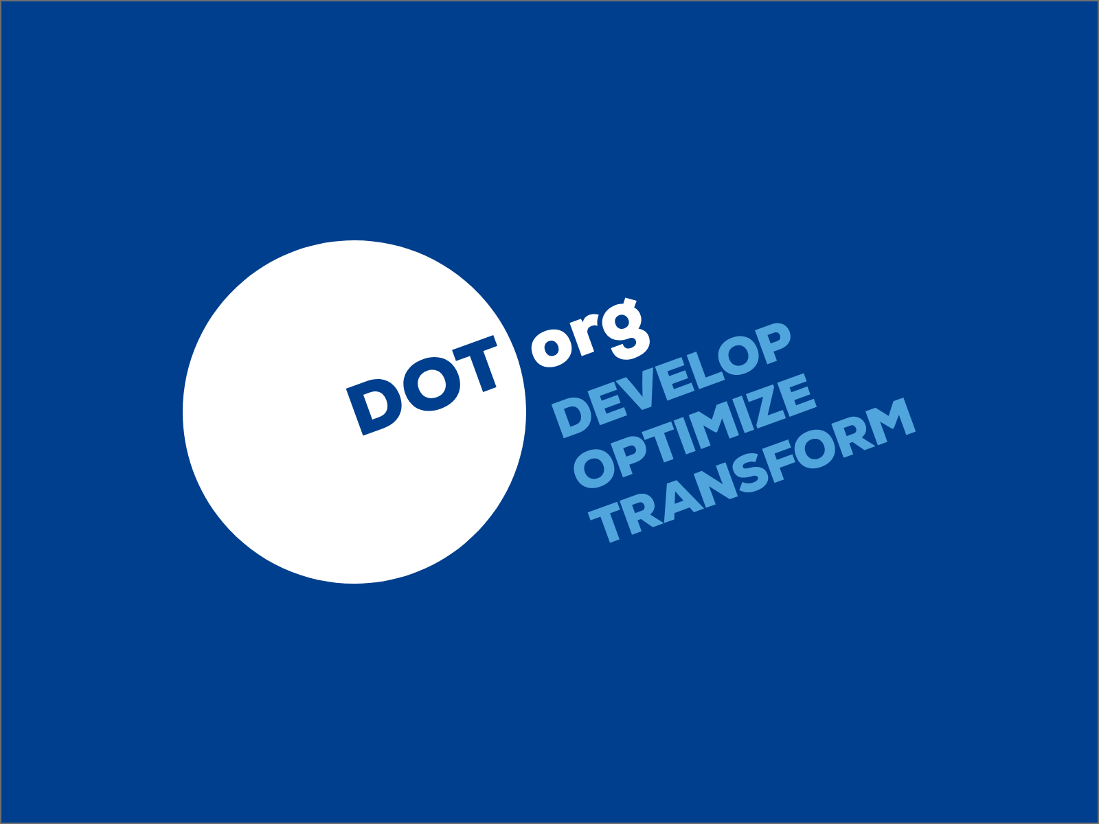 DOT org Logo Design White