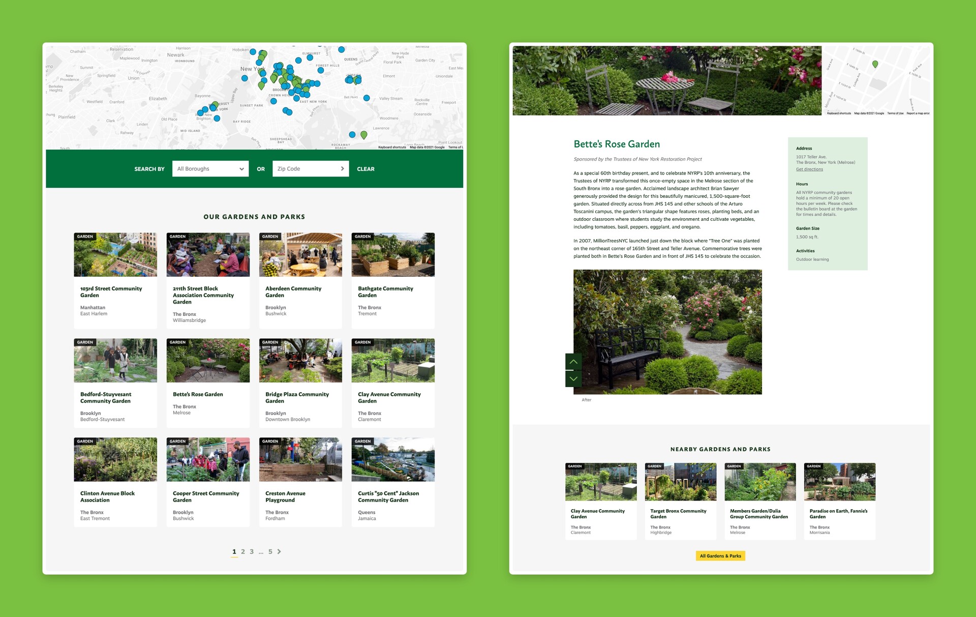 NYRP Website Design Two-Page