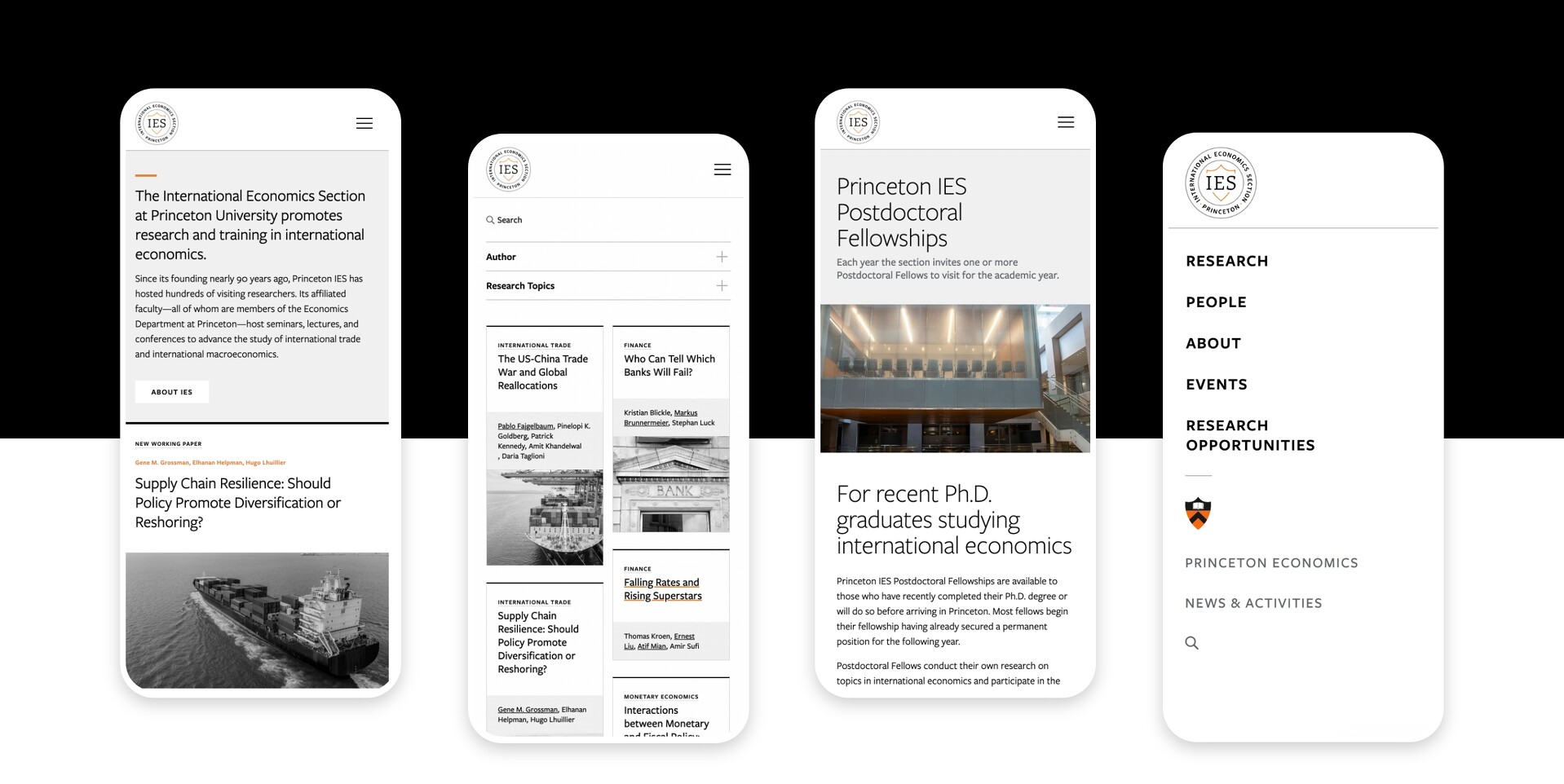 IES at Princeton Mobile Website Design