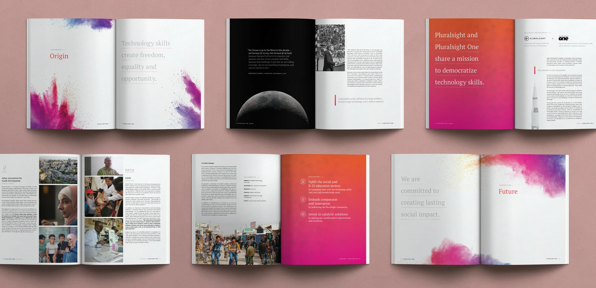 Pluralsight One 2018 Annual Report Print Design