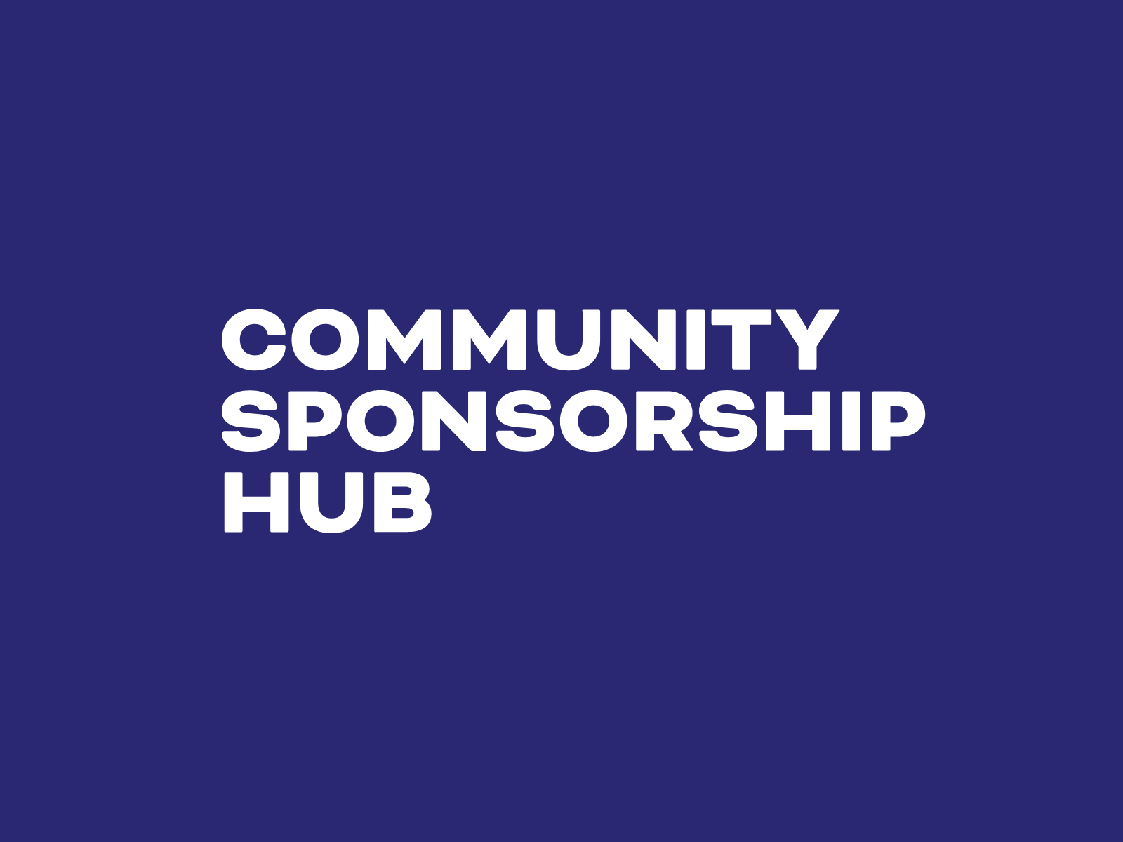 Community Sponsorship Hub Logo Design White