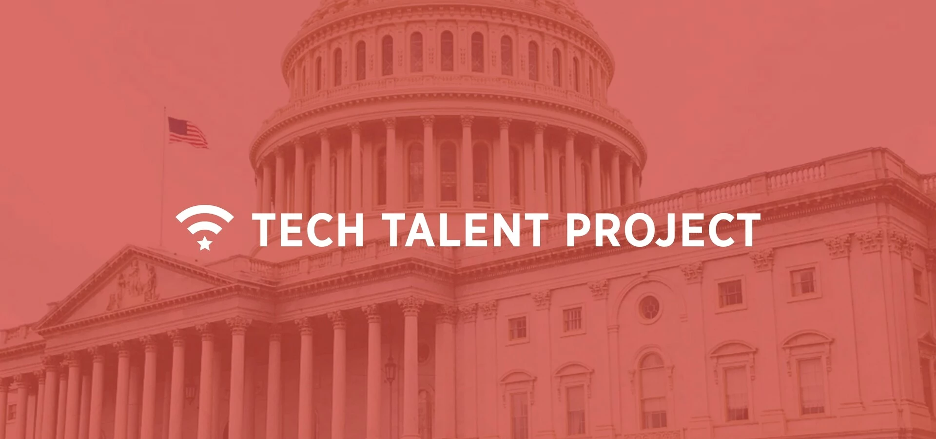 White tech talent logo