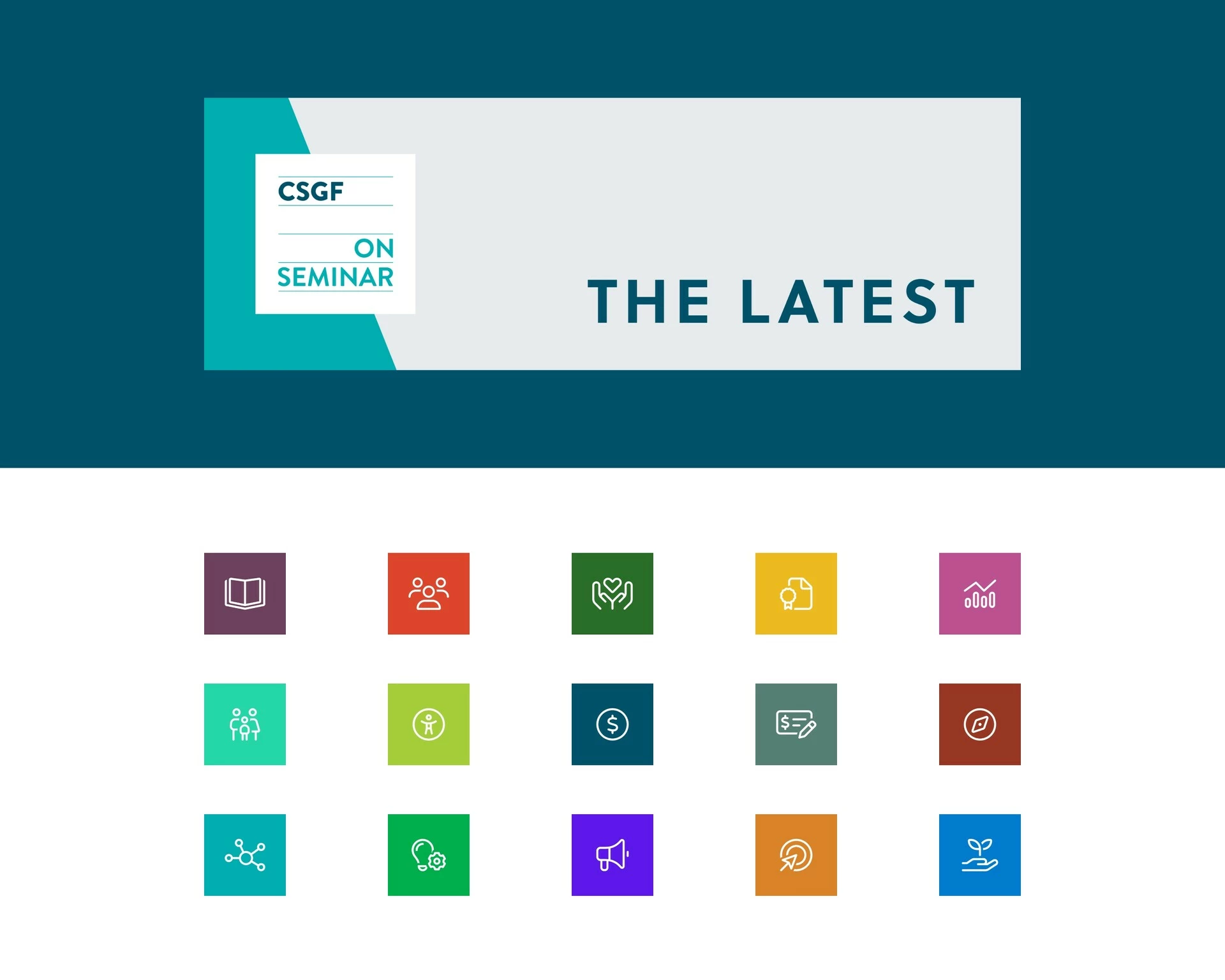 CSGF On Seminar Header and Icons